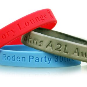 Custom Debossed Color Filled Wristbands