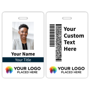 Custom Double-Sided Vertical ID Card, Professional Identification